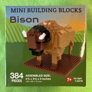 OLLIERV New Sealed Mini 384 Piece Majestic Bison / Buffalo Mini Building Blocks